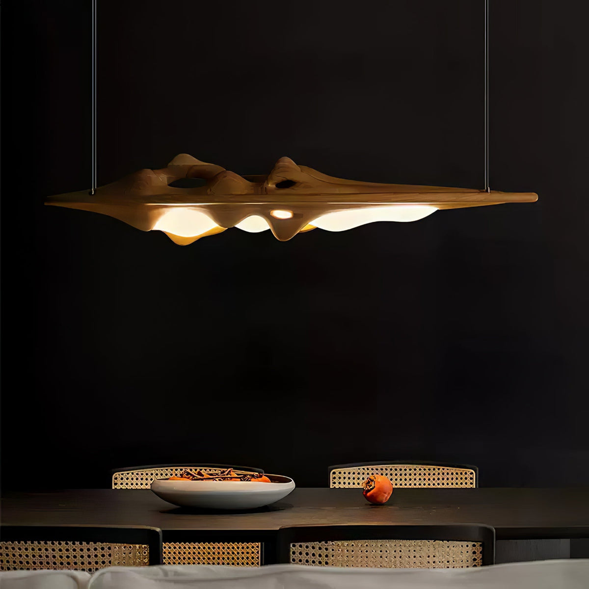 Volar Drift Modern Wood LED Pendant Light for Dining Room and Kitchen Island