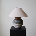 Volca Gradient Ceramic Table Lamp with Linen Shade