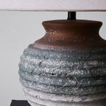 Volca Gradient Ceramic Table Lamp with Linen Shade