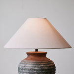 Volca Gradient Ceramic Table Lamp with Linen Shade