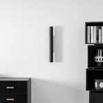 Volcanic Noir Wall Sconce – Black Travertine & Walnut Up-Down Light