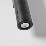 Volcanic Noir Wall Sconce – Black Travertine & Walnut Up-Down Light