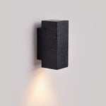 Volkris Black Travertine Wall Sconce — Modern Stone Architectural Lighting