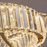 Vortex Crystal Chandelier in Gold Finish for Modern Interiors