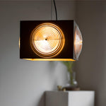 Vintage Camera Pendant Light in Cherry Wood with Glass Lens