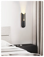 Vulca Split Stone Wall Sconce in Black Travertine