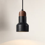 Vulcan Stone Pendant Light – Hand-Carved Travertine & Walnut