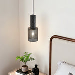 Vultex Mesh Pendant Light in Black Travertine and Metal