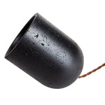 Vultrion Sculptural Black Travertine Table Lamp with Gold Leaf Interior