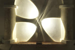 Wa Wa LED Table Lamp in Stainless Steel and Glass