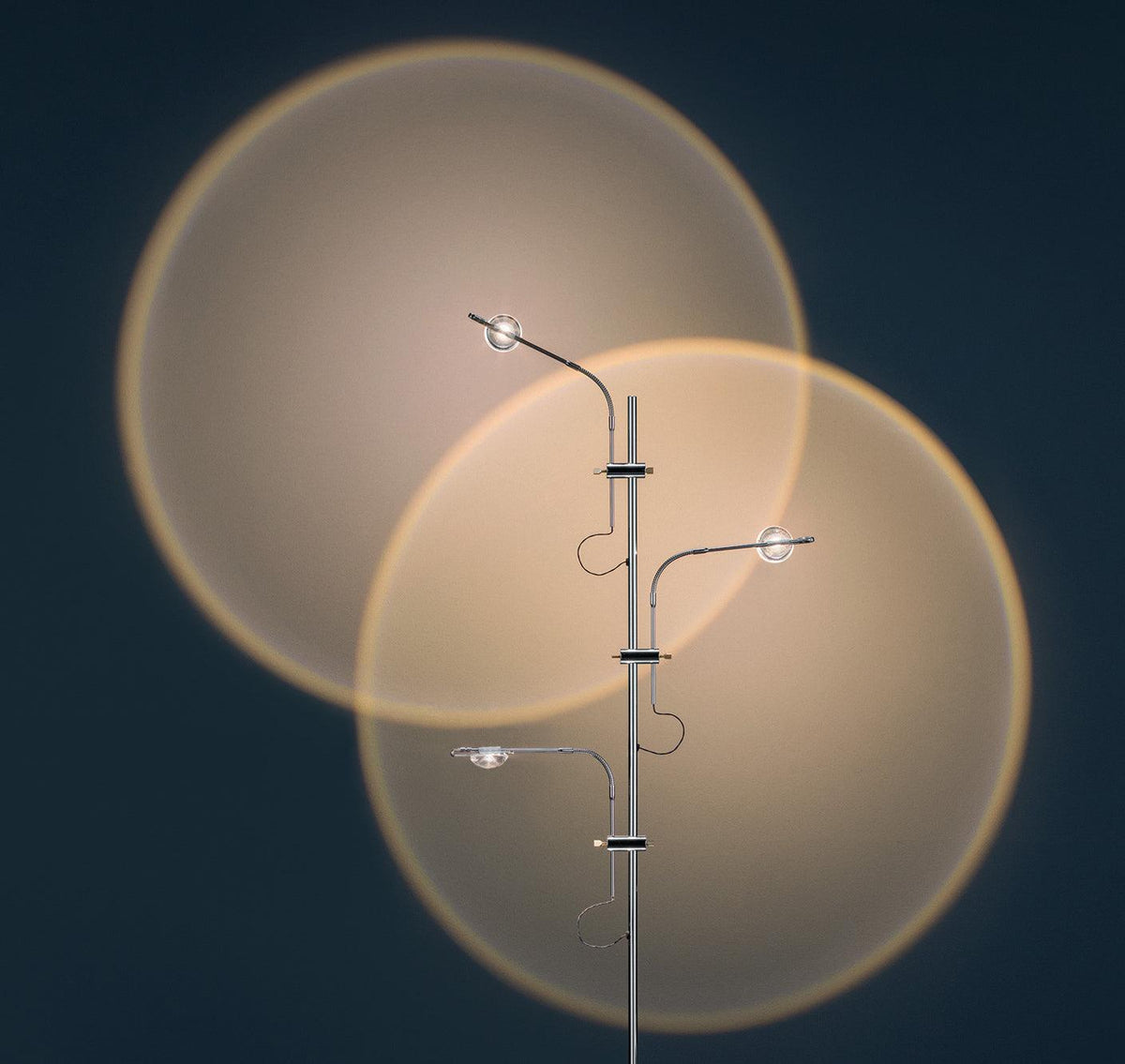 Wa Wa LED Table Lamp in Stainless Steel and Glass