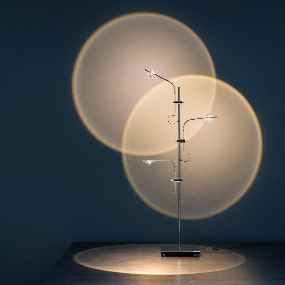 Wa Wa LED Table Lamp in Stainless Steel and Glass