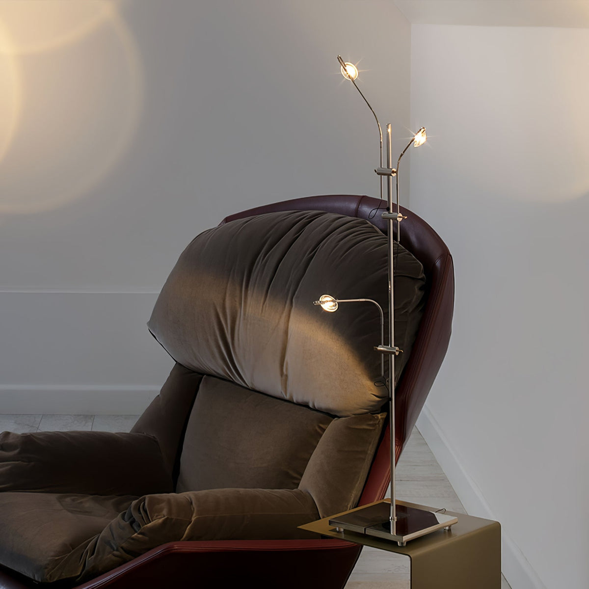 Wa Wa LED Table Lamp in Stainless Steel and Glass