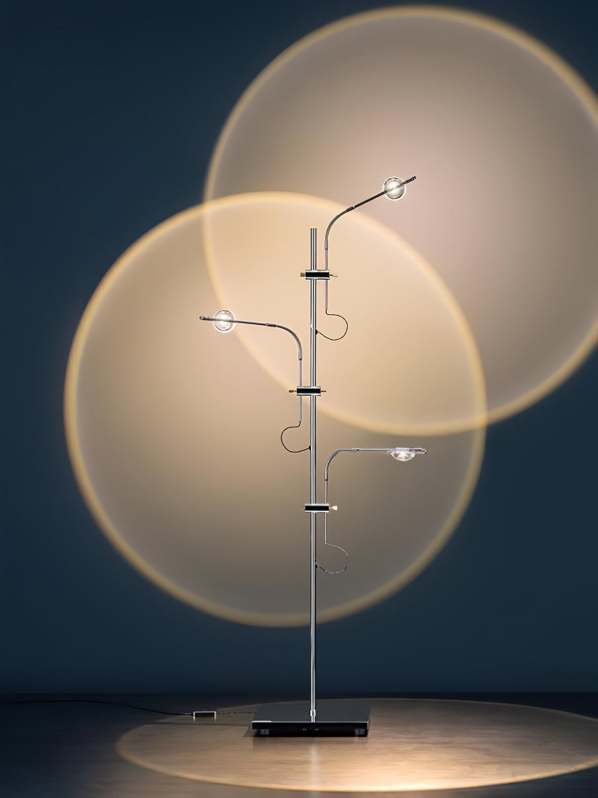 Wa Wa LED Table Lamp in Stainless Steel and Glass