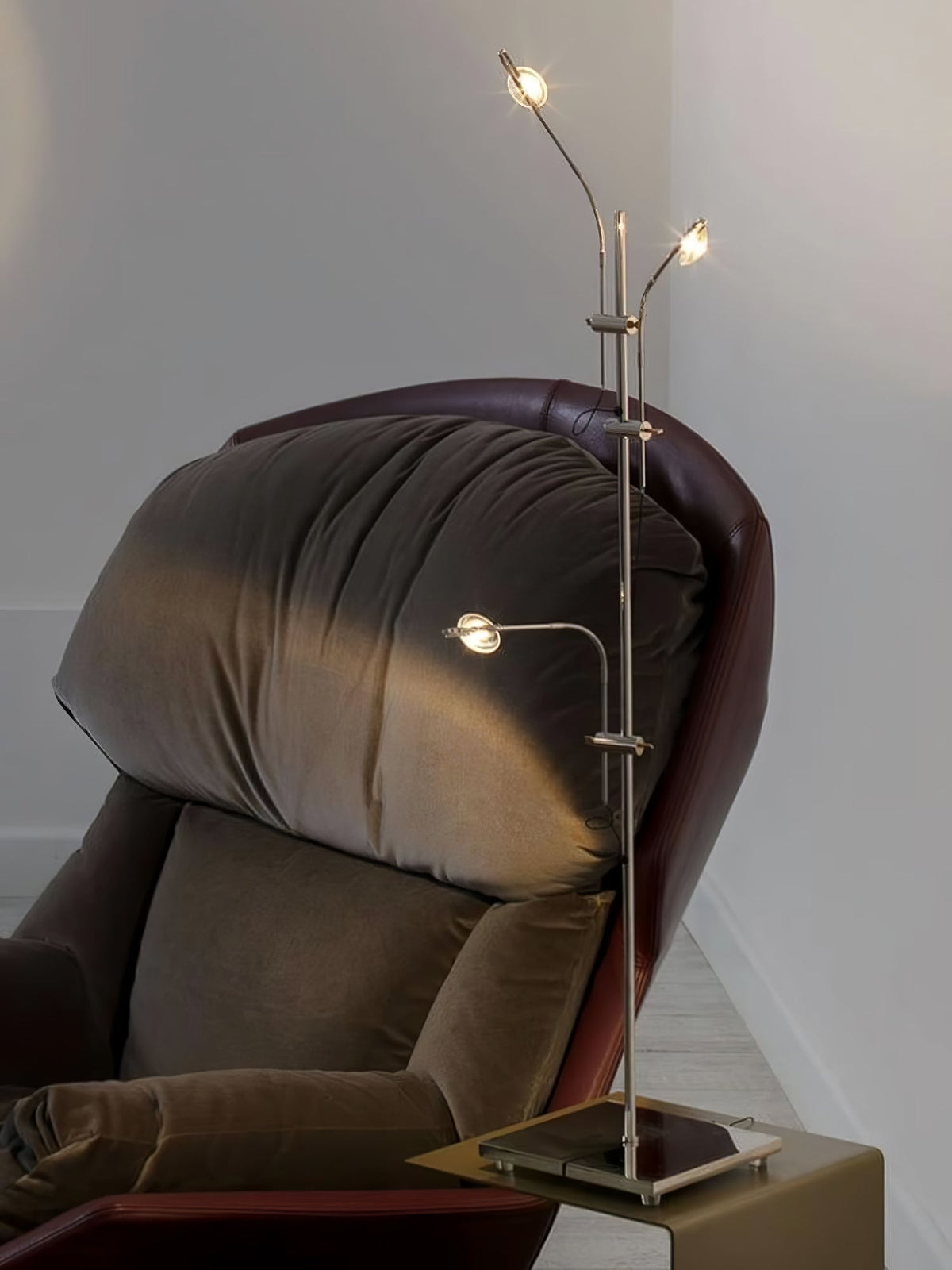 Wa Wa LED Table Lamp in Stainless Steel and Glass