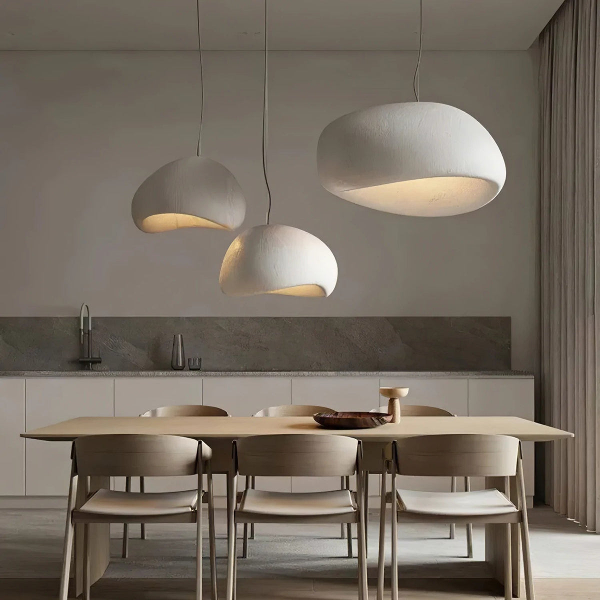 Zenra Organic Wabi-Sabi Chandelier – Designer HDPE Pendant Light