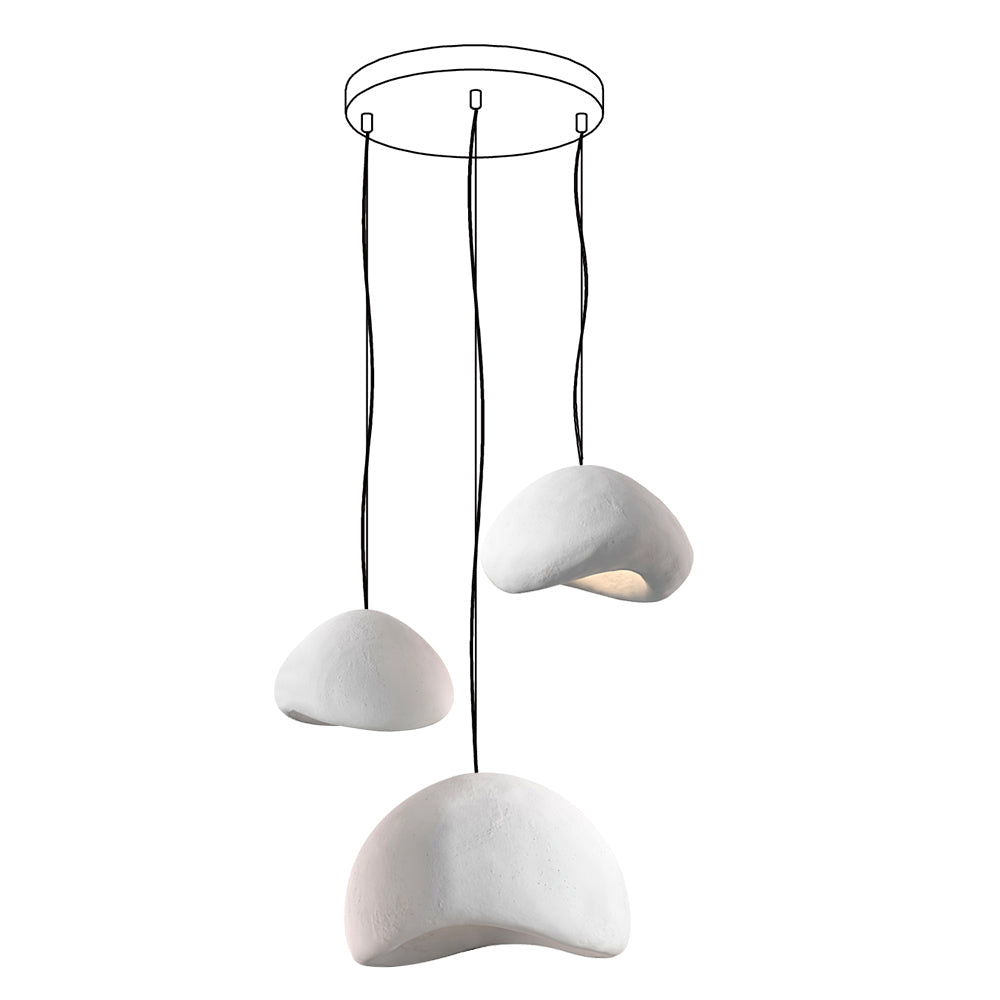 Zenra Organic Wabi-Sabi Chandelier – Designer HDPE Pendant Light
