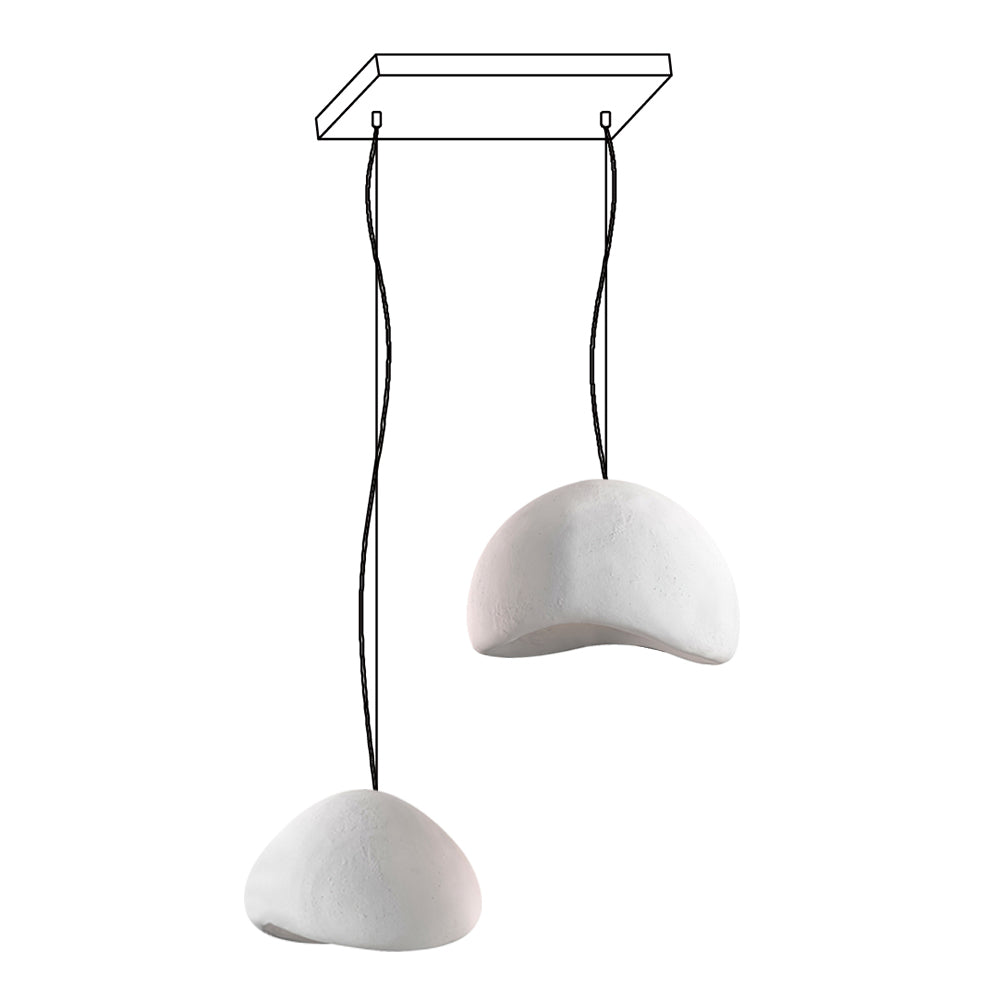 Zenra Organic Wabi-Sabi Chandelier – Designer HDPE Pendant Light