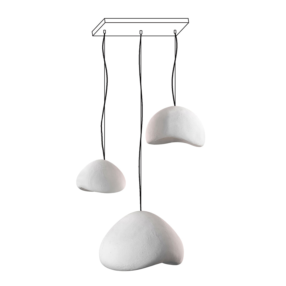 Zenra Organic Wabi-Sabi Chandelier – Designer HDPE Pendant Light