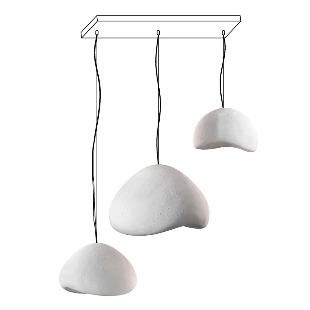 Zenra Organic Wabi-Sabi Chandelier – Designer HDPE Pendant Light