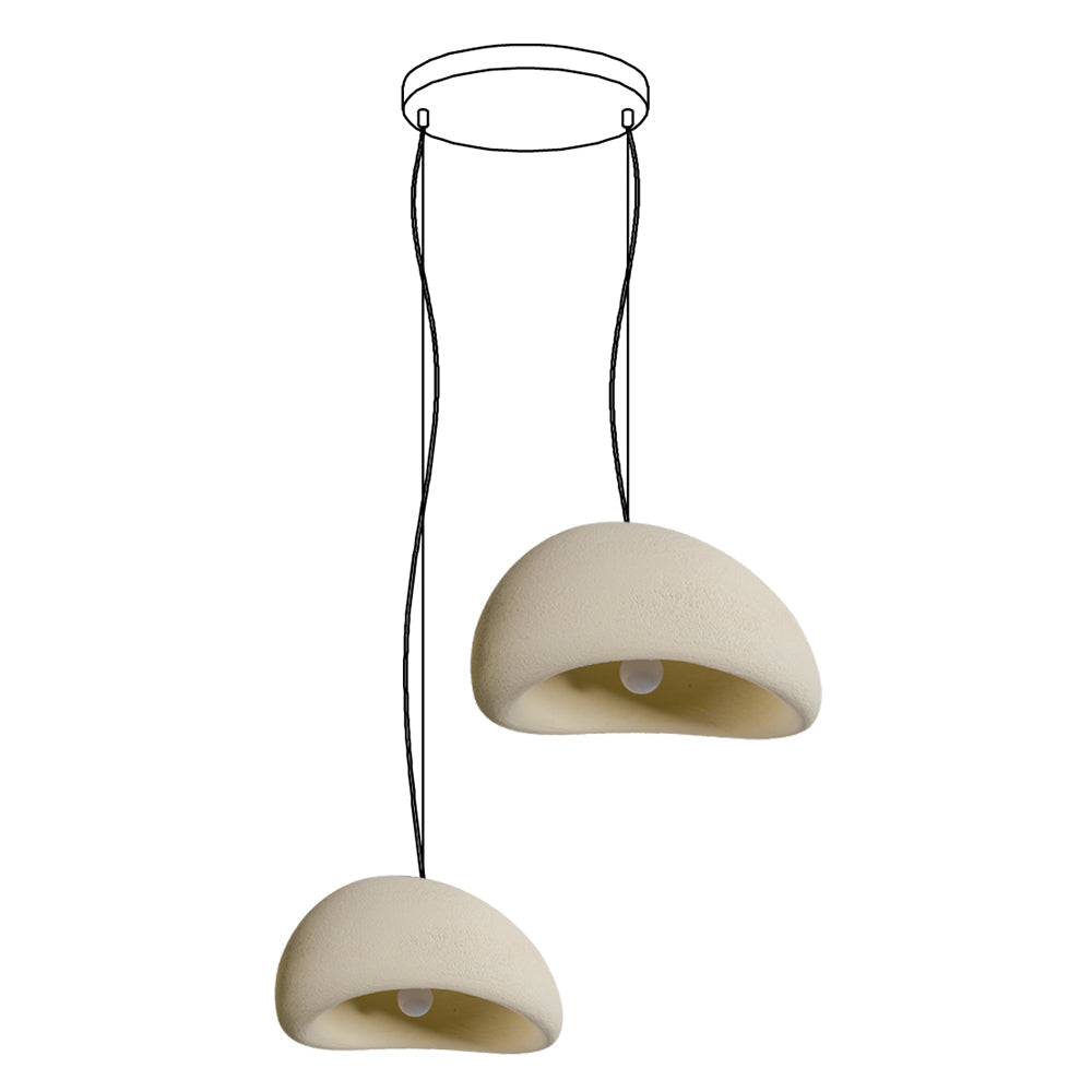 Zenra Organic Wabi-Sabi Chandelier – Designer HDPE Pendant Light