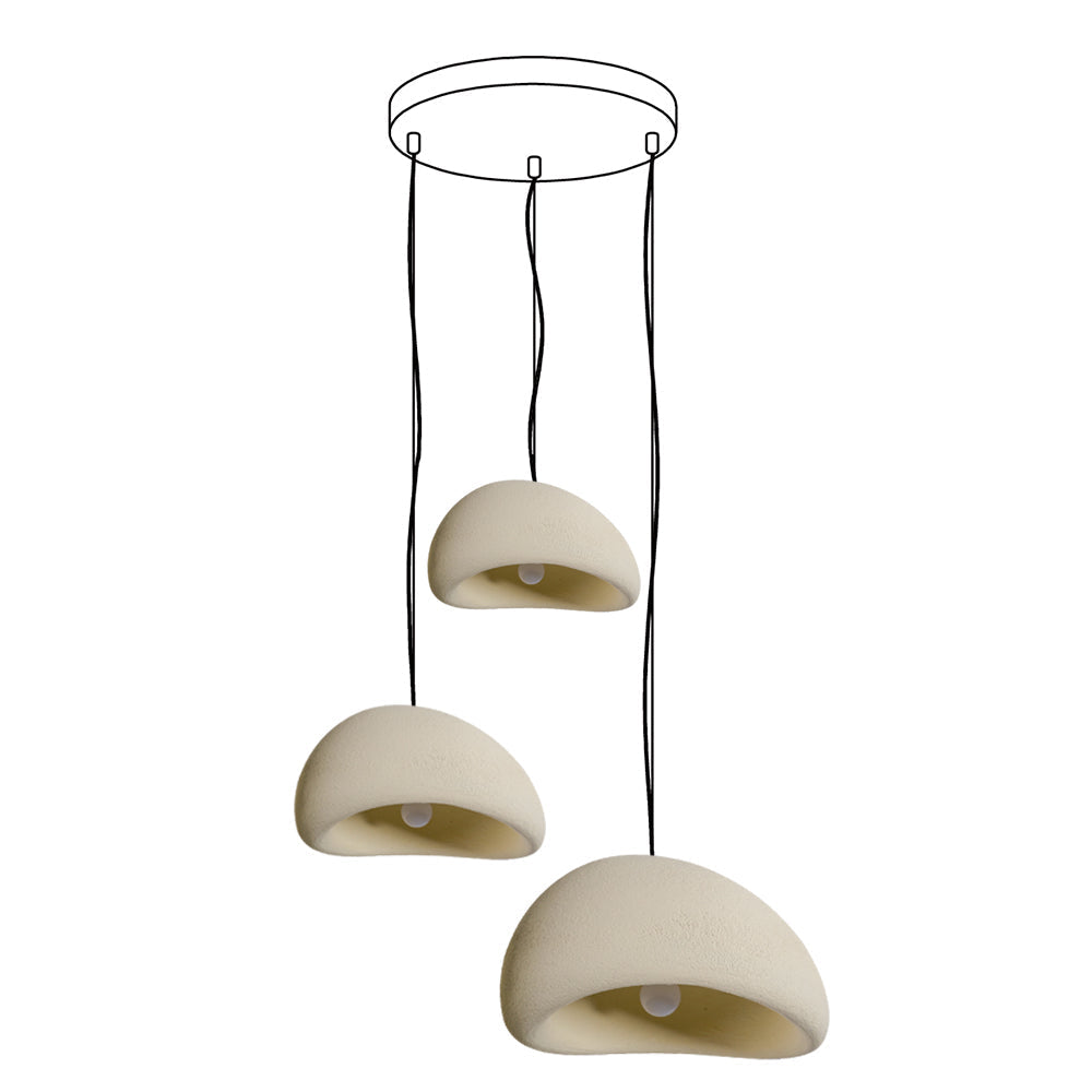 Zenra Organic Wabi-Sabi Chandelier – Designer HDPE Pendant Light
