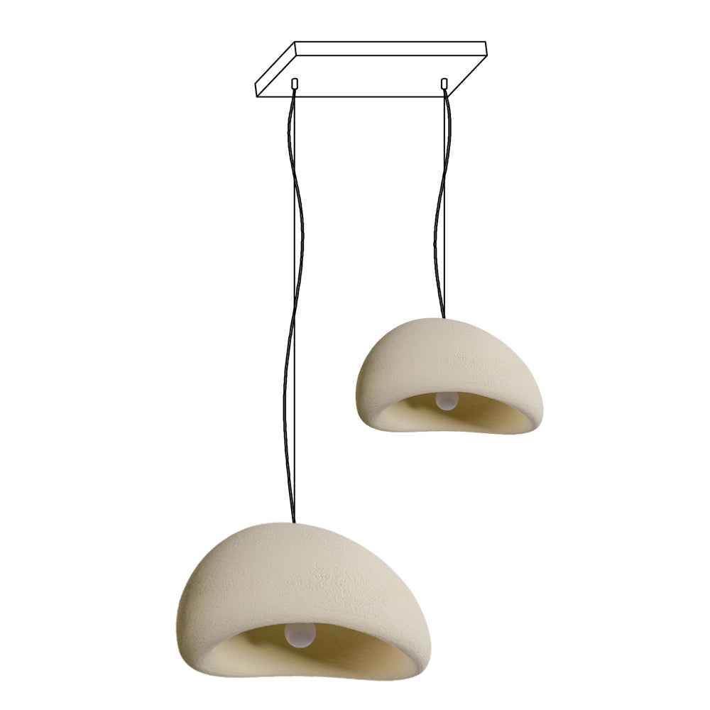 Zenra Organic Wabi-Sabi Chandelier – Designer HDPE Pendant Light