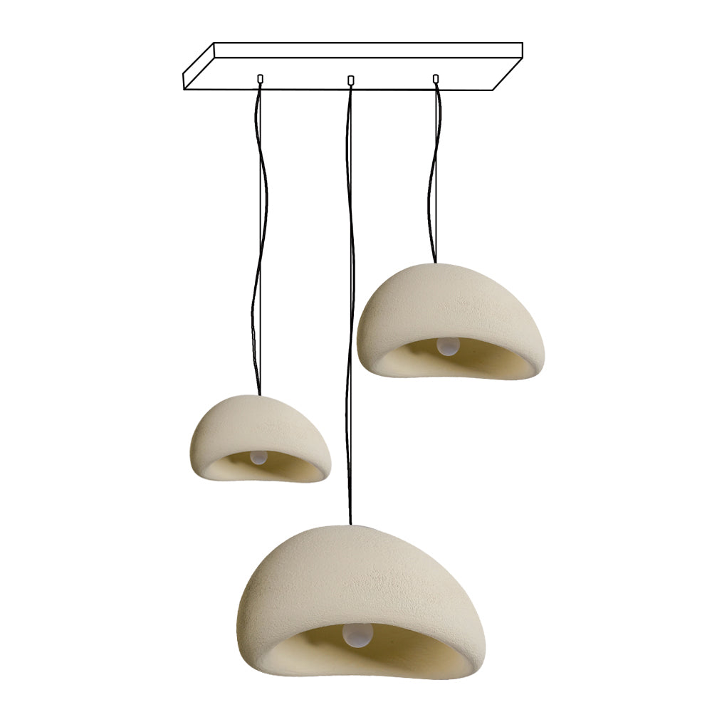 Zenra Organic Wabi-Sabi Chandelier – Designer HDPE Pendant Light