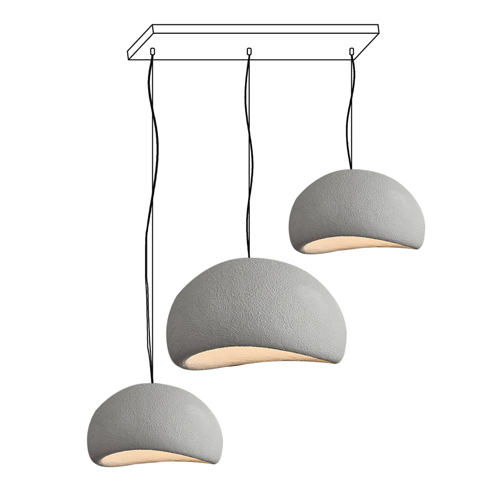 Zenra Organic Wabi-Sabi Chandelier – Designer HDPE Pendant Light