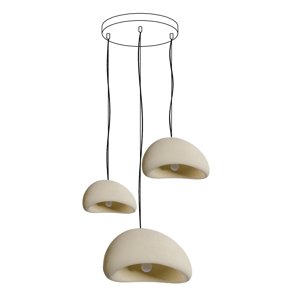 Zenra Organic Wabi-Sabi Chandelier – Designer HDPE Pendant Light