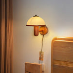 Seren Mushroom Oak Wall Lamp