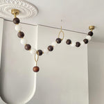 Walnut Bead Necklace Pendant Lamp
