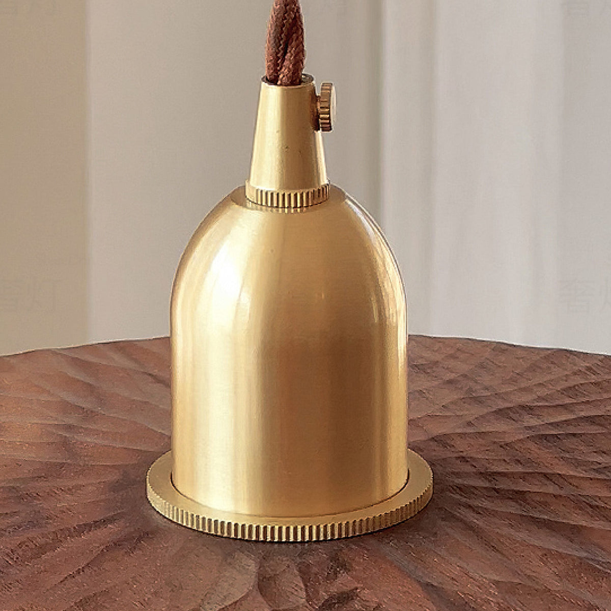 Walnut Saucer Pendant Light
