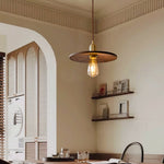 Walnut Saucer Pendant Light