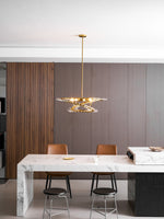 Waltz Art Chandelier – Sculptural Gold Pendant Light for Modern Interiors