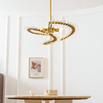 Waltz Art Chandelier – Sculptural Gold Pendant Light for Modern Interiors