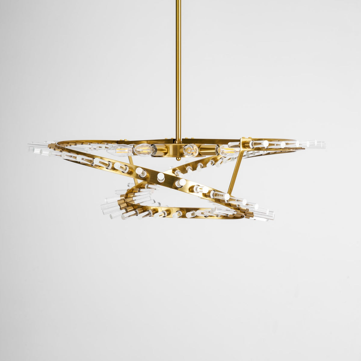 Waltz Art Chandelier – Sculptural Gold Pendant Light for Modern Interiors