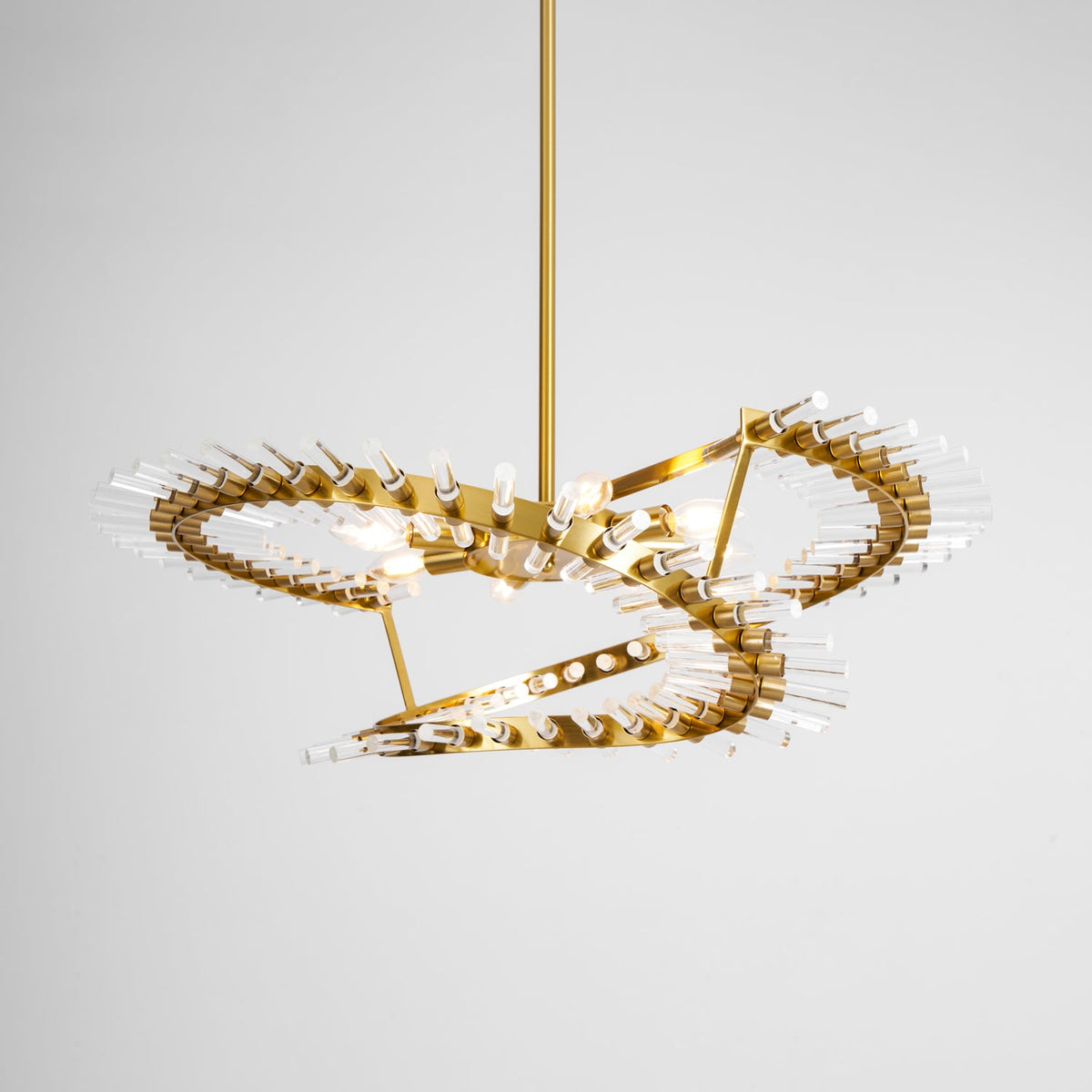Waltz Art Chandelier – Sculptural Gold Pendant Light for Modern Interiors