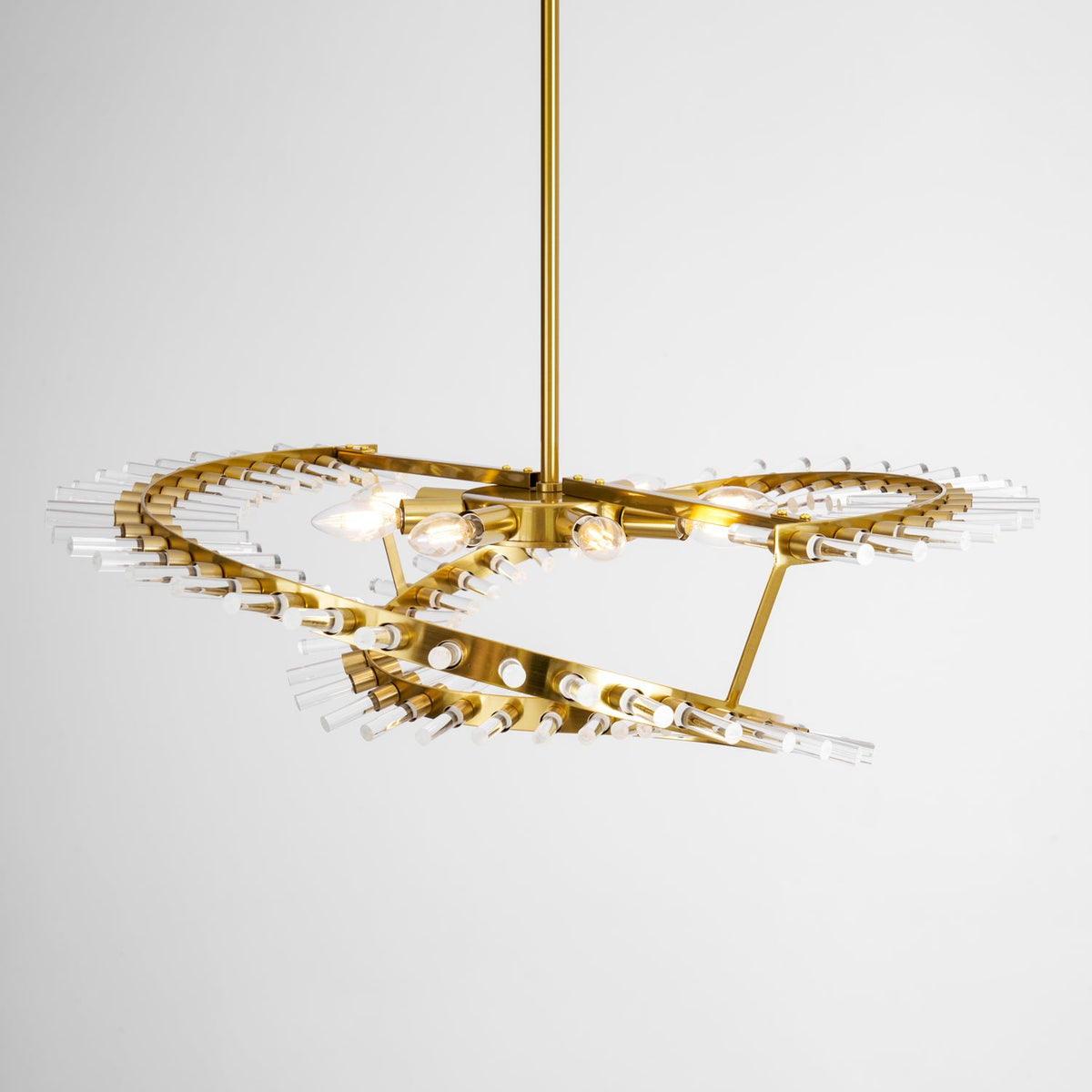 Waltz Art Chandelier – Sculptural Gold Pendant Light for Modern Interiors