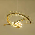 Waltz Art Chandelier – Sculptural Gold Pendant Light for Modern Interiors