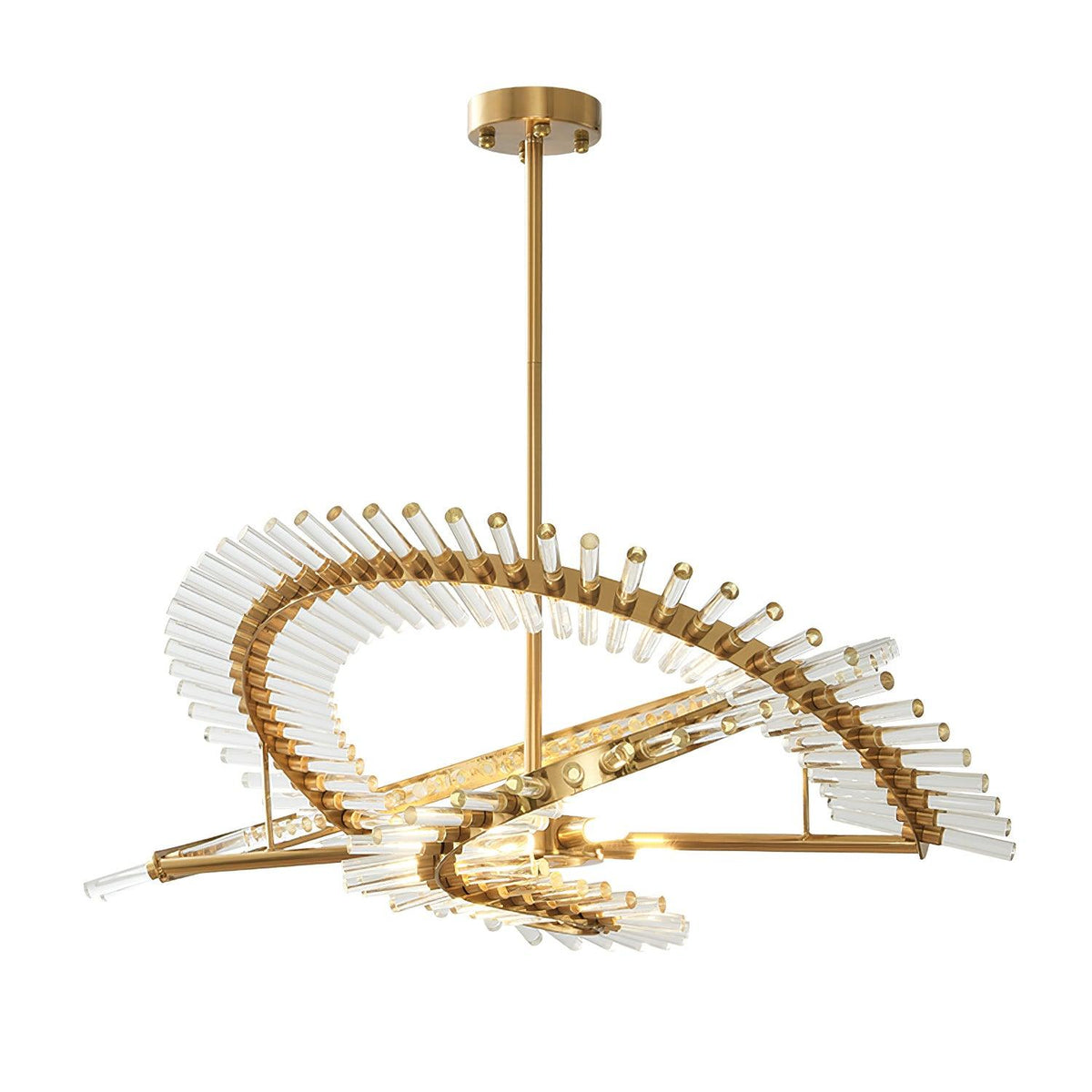 Waltz Art Chandelier – Sculptural Gold Pendant Light for Modern Interiors