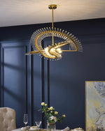 Waltz Art Chandelier – Sculptural Gold Pendant Light for Modern Interiors