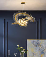 Waltz Art Chandelier – Sculptural Gold Pendant Light for Modern Interiors