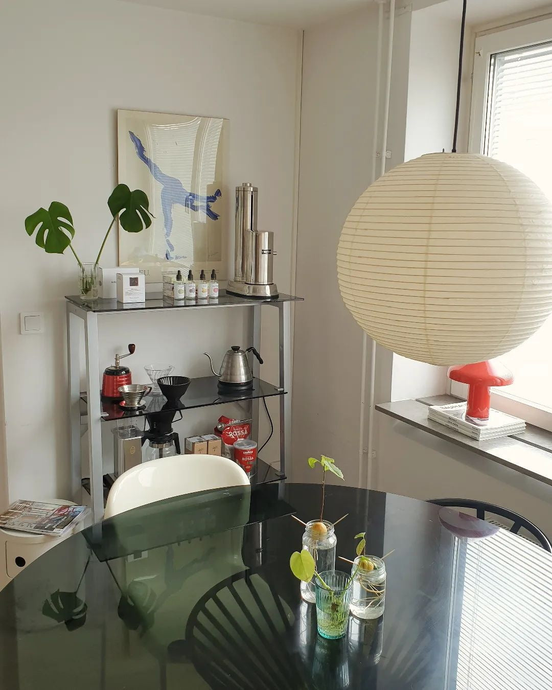 Handmade Mulberry Paper Pendant Light – Mid-Century Modern Washi Shade