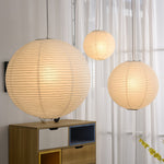 Handmade Mulberry Paper Pendant Light – Mid-Century Modern Washi Shade