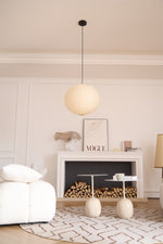 Handmade Mulberry Paper Pendant Light – Mid-Century Modern Washi Shade
