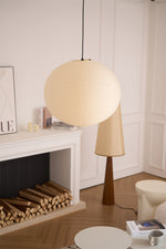 Handmade Mulberry Paper Pendant Light – Mid-Century Modern Washi Shade