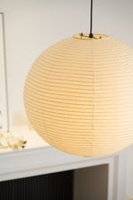 Handmade Mulberry Paper Pendant Light – Mid-Century Modern Washi Shade