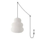 Rice Paper Swag Pendant Light – Handcrafted Mulberry Paper Hanging Lamp