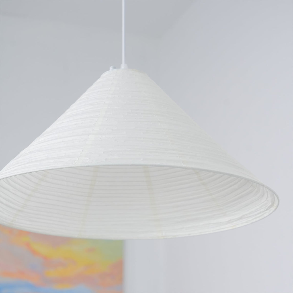Washi Paper Pyramid Pendant Lamp